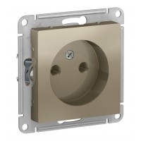 Розетка SYSTEME ELECTRIC ATLASDESIGN, скрытый монтаж, без заземления, шампань