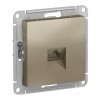 Розетка компьютерная 1xRJ45 Cat.5 SYSTEME ELECTRIC ATLASDESIGN, шампань