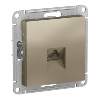Розетка компьютерная 1xRJ45 Cat.5 SYSTEME ELECTRIC ATLASDESIGN, шампань