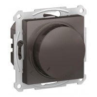 Светорегулятор поворотно-нажимной SYSTEME ELECTRIC ATLASDESIGN, 630 Вт, для LED 10-315 Вт/ВА, мокко