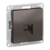 Розетка компьютерная 1xRJ45 Cat.5 SYSTEME ELECTRIC ATLASDESIGN, мокко