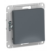 Выключатель 1-клавишный кнопочный SYSTEME ELECTRIC ATLASDESIGN, скрытый монтаж, грифель