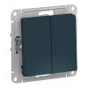 Выключатель 2-клавишный SYSTEME ELECTRIC ATLASDESIGN, скрытый монтаж, изумруд