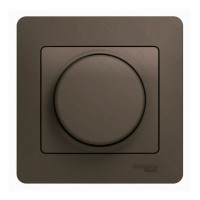 Светорегулятор поворотно-нажимной SYSTEME ELECTRIC GLOSSA, 630 Вт, для LED 10-315 Вт/ВА , шоколад
