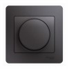 Светорегулятор поворотно-нажимной SYSTEME ELECTRIC GLOSSA, 630 Вт, для LED 10-315 Вт/ВА, графит