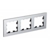 Рамка 3 поста SYSTEME ELECTRIC ATLASDESIGN NATURE, серебро