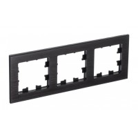 Рамка 3 поста SYSTEME ELECTRIC ATLASDESIGN NATURE, оникс