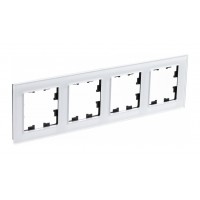Рамка 4 поста SYSTEME ELECTRIC ATLASDESIGN NATURE, белый (пластик)