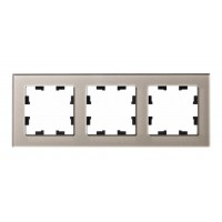 Рамка 3 поста SYSTEME ELECTRIC ATLASDESIGN NATURE стекло, шампань (пластик)