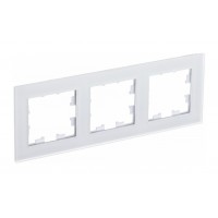 Рамка 3 поста SYSTEME ELECTRIC ATLASDESIGN NATURE, матовое стекло (пластик)