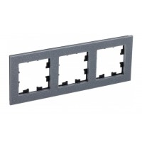 Рамка 3 поста SYSTEME ELECTRIC ATLASDESIGN NATURE, мрамор айс грей