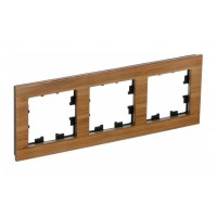 Рамка 3 поста SYSTEME ELECTRIC ATLASDESIGN NATURE, бамбук