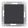 Переключатель IP44 1-клавишный SYSTEME ELECTRIC ATLASDESIGN AQUA, скрытый монтаж, карбон