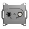 Розетка TV-SAT SYSTEME ELECTRIC GLOSSA, одиночная, алюминий
