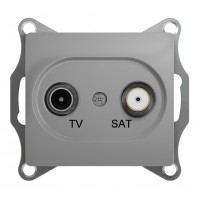Розетка TV-SAT SYSTEME ELECTRIC GLOSSA, одиночная, алюминий