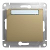 Выключатель 1-клавишный кнопочный SYSTEME ELECTRIC GLOSSA, скрытый монтаж, титан