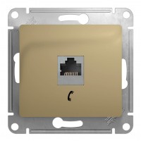 Розетка 1xRJ11 SYSTEME ELECTRIC GLOSSA, титан