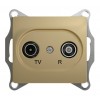 Розетка TV-FM SYSTEME ELECTRIC GLOSSA, проходная, титан
