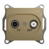 Розетка TV-SAT SYSTEME ELECTRIC GLOSSA, одиночная, титан