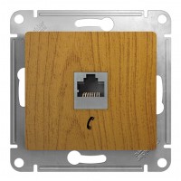 Розетка 1xRJ11 SYSTEME ELECTRIC GLOSSA, дуб