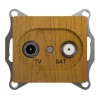 Розетка TV-SAT SYSTEME ELECTRIC GLOSSA, одиночная, дуб