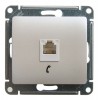 Розетка 1xRJ11 SYSTEME ELECTRIC GLOSSA, перламутр