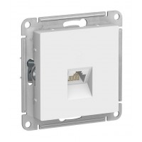 Розетка компьютерная RJ45 Cat.6 SYSTEME ELECTRIC ATLASDESIGN, скрытый монтаж, белый, ATN000186