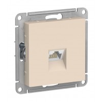 Розетка компьютерная RJ45 Cat.6 SYSTEME ELECTRIC ATLASDESIGN, скрытый монтаж, бежевый, ATN000286