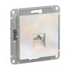Розетка компьютерная RJ45 Cat.6 SYSTEME ELECTRIC ATLASDESIGN, скрытый монтаж, жемчуг, ATN000486