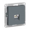 Розетка компьютерная RJ45 Cat.6 SYSTEME ELECTRIC ATLASDESIGN, скрытый монтаж, грифель, ATN000786