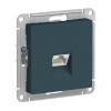 Розетка компьютерная RJ45 Cat.6 SYSTEME ELECTRIC ATLASDESIGN, скрытый монтаж, изумруд, ATN000886