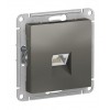 Розетка компьютерная RJ45 Cat.6 SYSTEME ELECTRIC ATLASDESIGN, скрытый монтаж, сталь, ATN000986