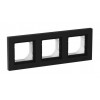 Рамка 3 поста IP44 SYSTEME ELECTRIC ATLASDESIGN AQUA, карбон