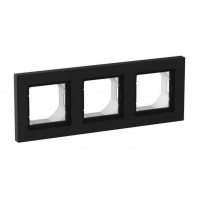 Рамка 3 поста IP44 SYSTEME ELECTRIC ATLASDESIGN AQUA, карбон