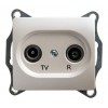 Розетка TV-FM SYSTEME ELECTRIC GLOSSA, одиночная, перламутр