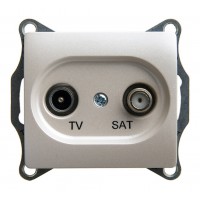 Розетка TV-SAT SYSTEME ELECTRIC GLOSSA, проходная, перламутр
