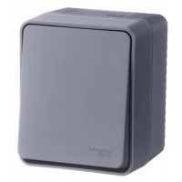 AtlasDesign Profi54 Выключатель 1-клавишный 10 АХ, АНТРАЦИТ