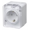 AtlasDesign Profi54 розетка с заземлением со шторками 16А 250B, БЕЛЫЙ