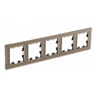 Рамка 5 постов SYSTEME ELECTRIC ATLASDESIGN NATURE, шампань (пластик)