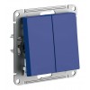 Выключатель 2-клавишный SYSTEME ELECTRIC ATLASDESIGN, скрытый монтаж, аквамарин, ATN001151