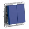 Переключатель 2-клавишный SYSTEME ELECTRIC ATLASDESIGN, скрытый монтаж, аквамарин, ATN001165