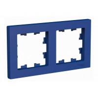 Рамка 2 поста SYSTEME ELECTRIC ATLASDESIGN, горизонтальная, аквамарин, ATN001102