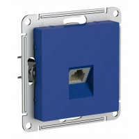 Розетка компьютерная RJ45 SYSTEME ELECTRIC ATLASDESIGN, скрытый монтаж, аквамарин, ATN001183