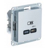 Розетка USB type C SYSTEME ELECTRIC ATLASDESIGN, скрытый монтаж, алюминий, ATN000327