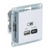 Розетка USB+USB type C SYSTEME ELECTRIC ATLASDESIGN, скрытый монтаж, белый, ATN000129