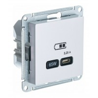Розетка USB type C SYSTEME ELECTRIC ATLASDESIGN, скрытый монтаж, жемчуг, ATN000427
