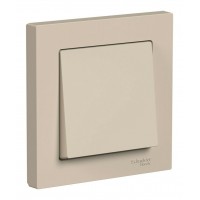 Выключатель 1-клавишный SYSTEME ELECTRIC ATLASDESIGN, скрытый монтаж, песочный, ATN001212