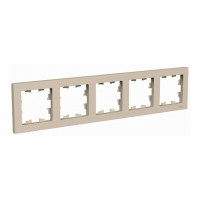 Рамка 5 постов SYSTEME ELECTRIC ATLASDESIGN, горизонтальная, песочный, ATN001205