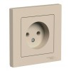 Розетка SYSTEME ELECTRIC ATLASDESIGN, скрытый монтаж, без заземления, песочный