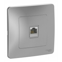 Розетка компьютерная RJ45 SYSTEME ELECTRIC BLANCA, скрытый монтаж, алюминий, BLNIS045003